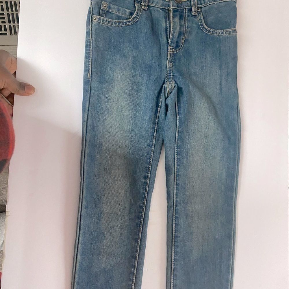 Blue denim jeans